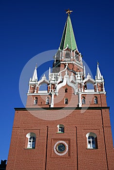 Trinity tower of Moscow Kremlin. UNESCO World Heritage Site.