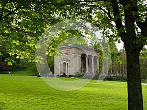 Trinkhalle in Baden-Baden with trees in the foreground