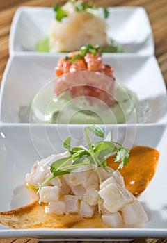 Trio crudo tasting