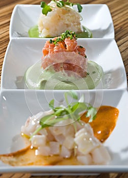 Trio crudo tasting photo