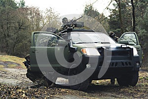 Trio outlaw soldiers being defensive at battlefield