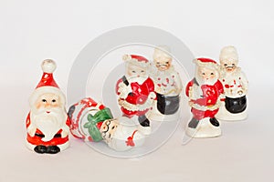 Trio of Santa & Mrs. Claus Vintage Salt & Pepper Shakers