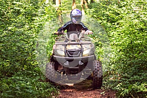 A trip on the ATV on the red road