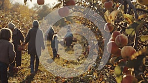 A trip to a nearby apple orchard where members pick their own apples to use in homemade cider