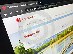 Tripadvisor.com web page on computer screen