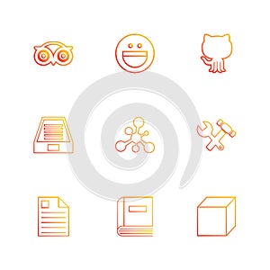 tripadvisor, smiley, github , drive , social , media , hardware