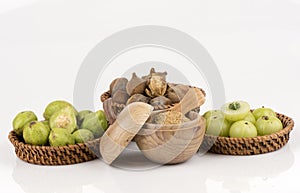 Triphala (thai name) as well as the fruit of three medicines.