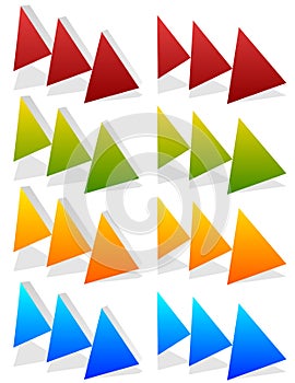 Triple, 3 arrows in more colors. Locate, fast forward, fastness
