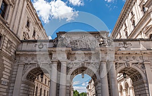 Triple-Arched brdige top, Parliament street A3212, London, England