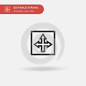 Triple Arrows Simple vector icon. Illustration symbol design template for web mobile UI element. Perfect color modern pictogram on