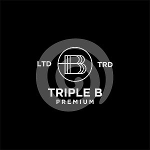 Triple B bbb Letter Logo icon design photo