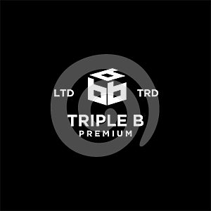 Triple B bbb Letter Logo icon design photo