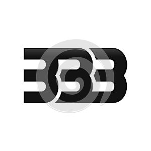 Triple B or 3 Initials Lettermark Symbol Logo Design photo