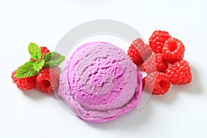 Triple berry fruit ice cream