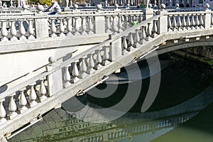 Triple Bridge designed by architect Plecnik 100 years ago