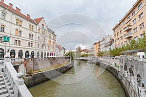 Triple Bridge and the river citscape