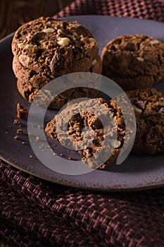 Triple Chocolate Chip Cookies