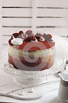 Triple chocOlate ombre cake