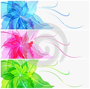 Triple EPS10 colorful flower background