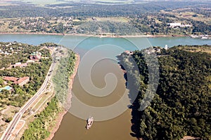 Triple Frontier, tri-border junction of Paraguay, Argentina and photo