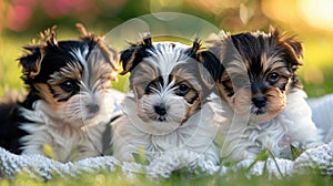 Triple Puppy Charm: Biewer Terrier Trio