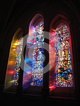 Triple Stained Glass Window