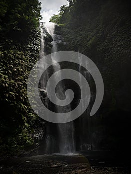 Triple waterfall Air Terjun Fiji across Sekumpul Grombong waterfall in Lemukih Buleleng Northern Bali Indonesia Asia