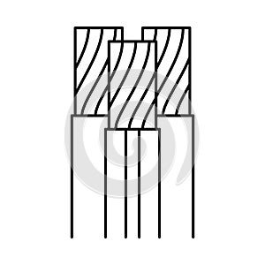 triplex wire cable line icon vector illustration