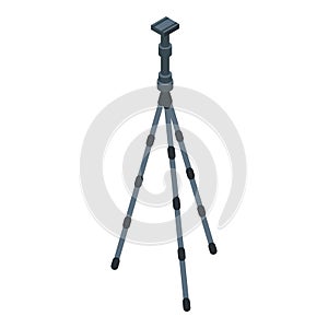 Tripod architect icon, isometric style