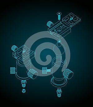 Tripod ball head structure drawings