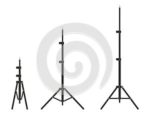 Tripod for flash and softbox in a photo studio vector illustration