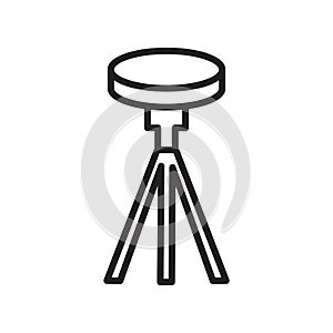 Tripod icon vector sign and symbol isolated on white background photo