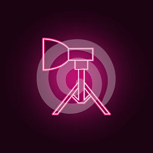 tripod light icon. Elements of Spotlight in neon style icons. Simple icon for websites, web design, mobile app, info graphics