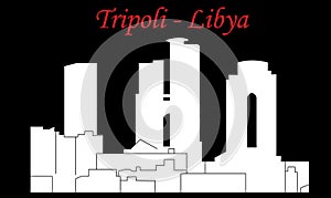 Tripoli, Libya (city silhouette)