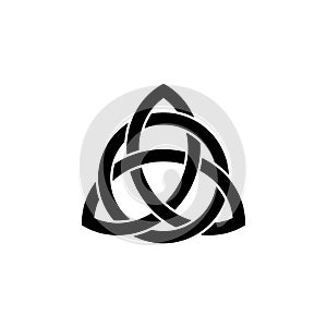 Triquetra symbol icon, celtic knot