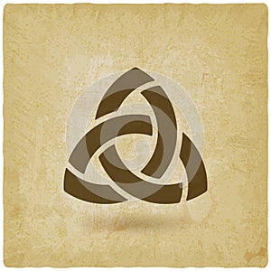 Triquetra symbol old background