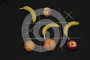 Tris Game with fruit photo