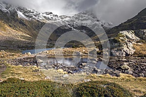 Tristaina Lakes Embraced by Mist in Andorra