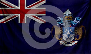 Tristan da cunha Wave Flag Close Up