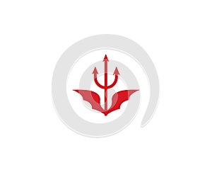 Trisula Devil logo vector