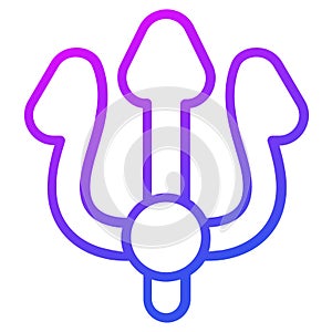 trisula, trident vector outline