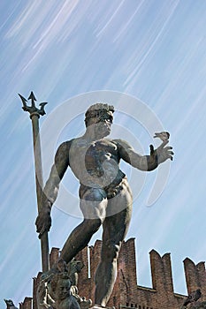 Triton Fountain in Bologna Italy