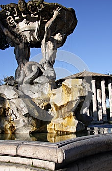 Triton fountain in Rome photo