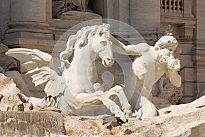 Detail of the Trevi fountain, Rome, Italy photo