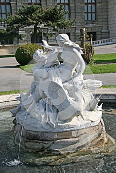 Triton and Naiad Fountain near Museum of Art History in Vienna
