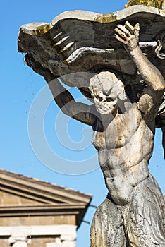 Triton`s Fountain in Rome