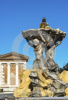 Triton`s Fountain in Rome