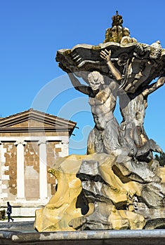 Triton`s Fountain in Rome