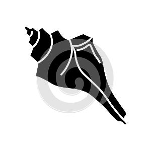 Triton shell black glyph icon
