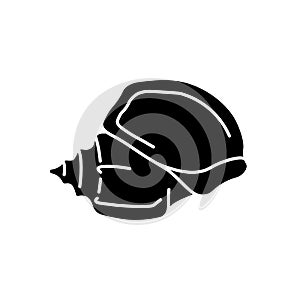 Triton trumpet shell black glyph icon